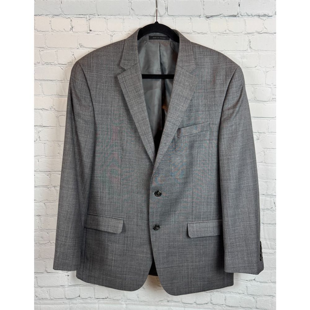 CHAPS gray 100% wool mens suit jacket blazer 42R